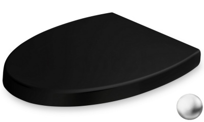 Крышка-сиденье для унитаза c микролифтом AeT Class C511R104 цвет чёрный петли хром