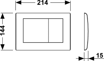Панель смыва унитаза TECEplanus для двойной системы смыва 9240366